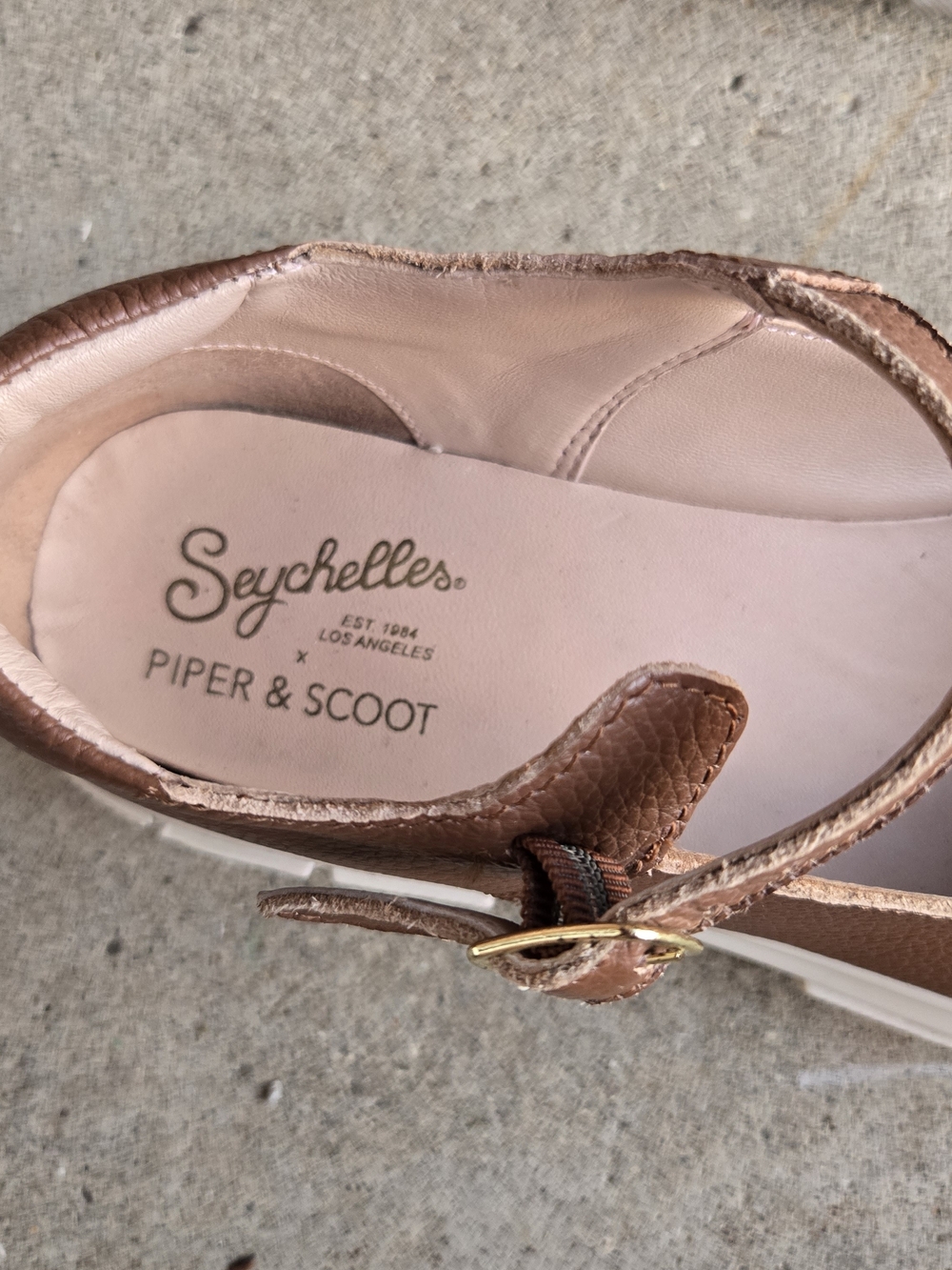 Seychelles X Piper & Scoot - The Rebel Mary Jane- Brown - Sz 9 - Picture 4 of 7